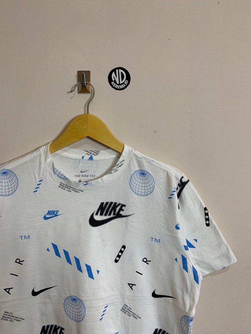 Nike Air AOP Tshirt, Fesyen Pria, Pakaian Atasan di Carousell