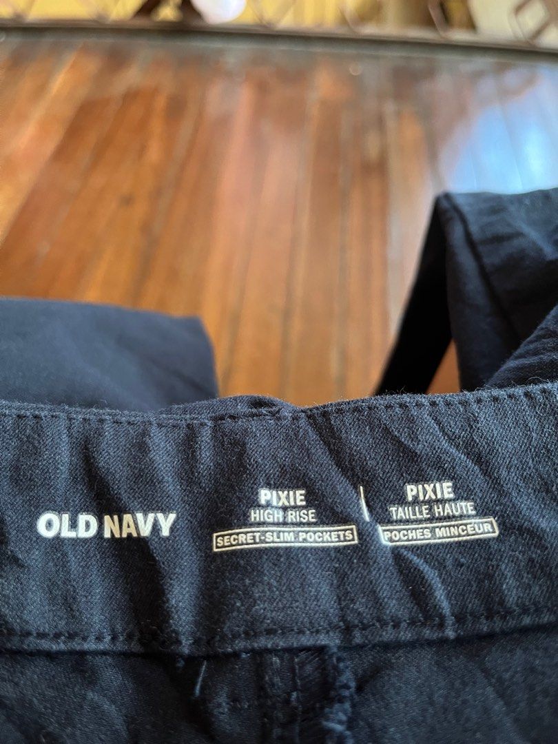 Old Navy Pixie series slacks/pants (Category: Other Bottoms) located in Pasig City. Submitted by gjoconcepcion (Listing ID 1370823764, Image 3). Description: New without tag. Cotton slightly stretchabrl. Ganda ng fitting. Credit to rightful owner for the image that i used. Got from old navy website. available size: #12 black #6 blue #8 blue.