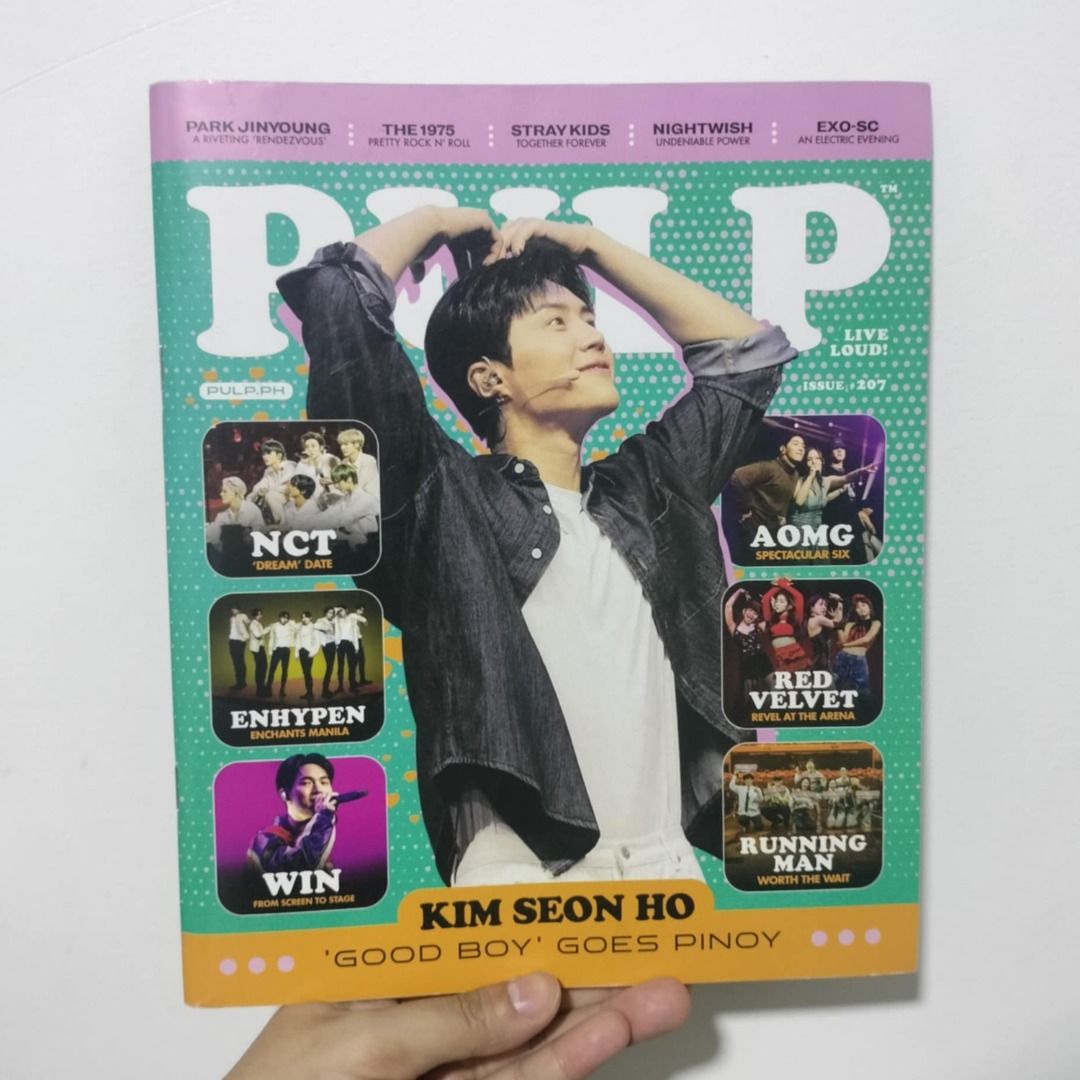 PULP Magazine Issue #207 (Category: Magazines) located in Antipolo. Submitted by thriftsource (Listing ID 1370864364, Image 1). Description: PULP Magazine Issue #207 features AOMG, KIM SEON HO, ENHYPEN, PARK JINYOUNG, STRAY KIDS, NIGHTWISH, RUNNING MAN, NCT DREAM, THE 1975, RED VELVET, EXO-SC, WIN METAWIN, and WOODZ Selling Price: Php299+sf Condition: Good Condition Location: Antipolo City, Rizal Mode of Payment: Gcash Mode of Delivery: J&T, LBC,