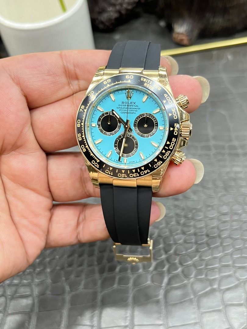 Rolex Daytona Tiffany Blue Dial Men's Watch, Luxury, Watches on Carousell