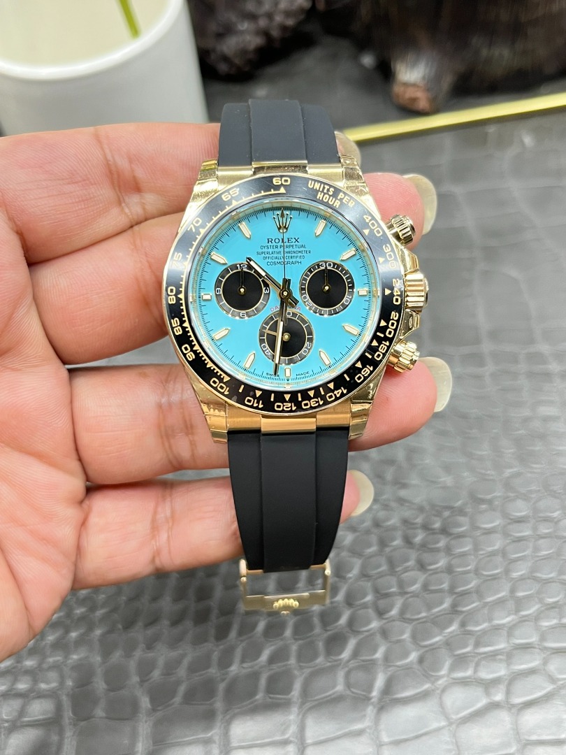 Rolex Daytona Tiffany Blue Dial Men's Watch, Luxury, Watches on Carousell