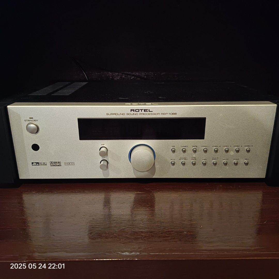 Rotel RSP 1068 Surround Processor (Category: Soundbars, Speakers & Amplifiers) located in Calasiao. Submitted by anthonypeter (Listing ID 1370938918, Image 1). Description: Rotel surround processor with remote RSP 1068 Search Google for specs Text or call 0950-068-9353.