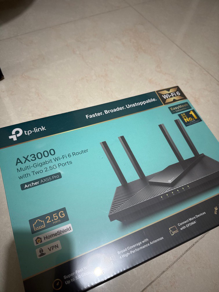 TP-link AX3000 ax55pro, 電腦＆科技, 電腦周邊及配件, Wifi及上網相關產品 - Carousell