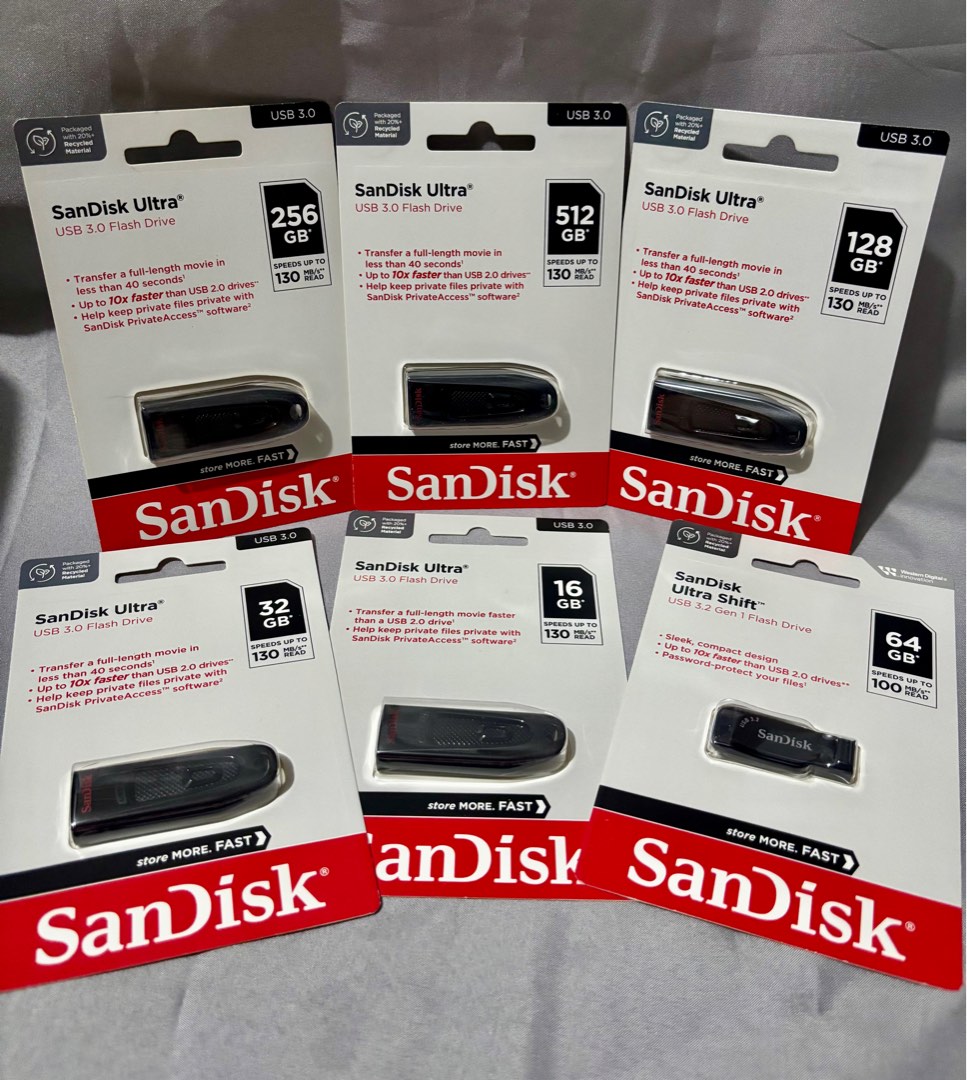 SANDISK USB 3.0 ULTRA FLASH DRIVE FOR LAPTOP AND COMPUTER 512gb 256gb ...
