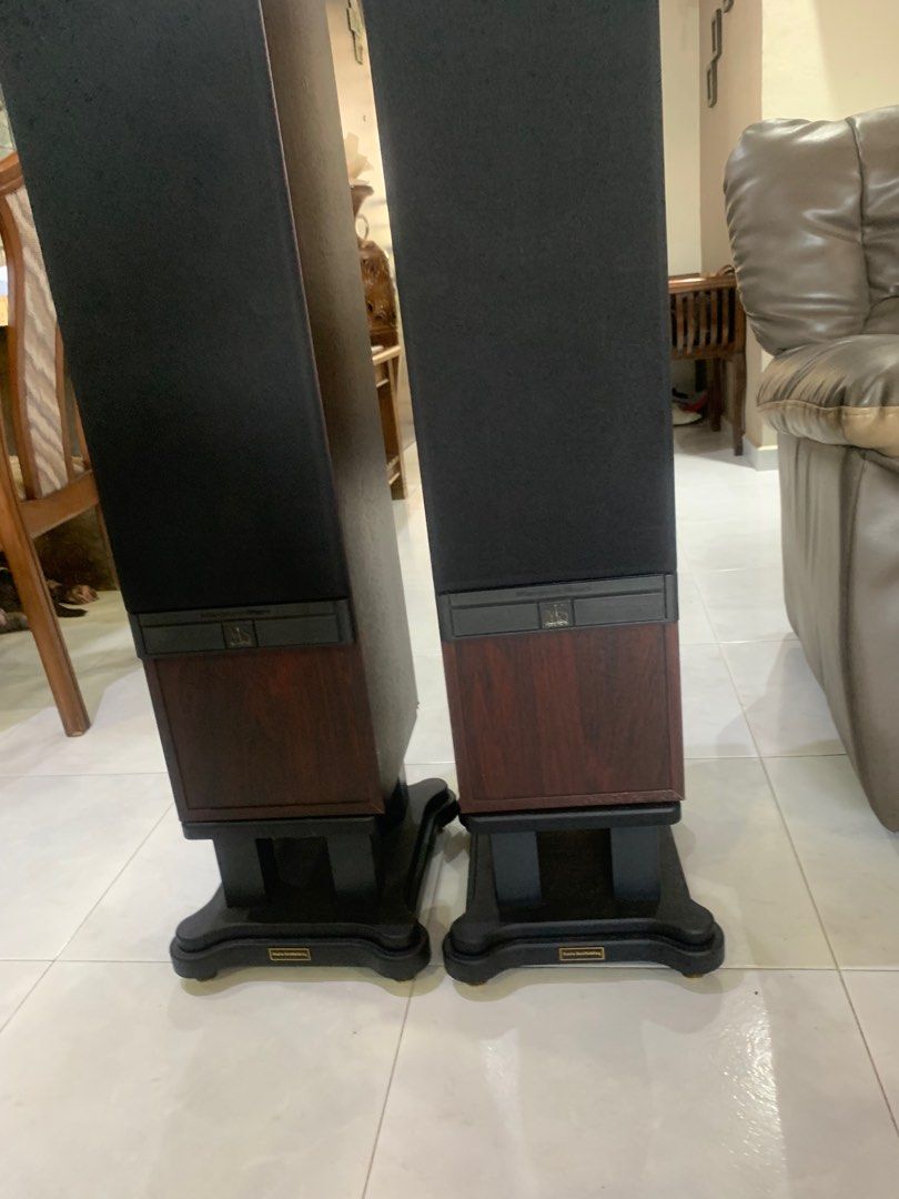 Speaker MS 40 floorstanding speakers (Category: Soundbars, Speakers & Amplifiers) located in Singapore. Submitted by arthurdenan (Listing ID 1370935103, Image 1). Description: Mordaunt Short 2 way speakers with great sound and nice bass. Exterior perfect condition and comes with nice stand and gold pleated spike. .can test fully before purchasing. All in good condition. Selling at $140 for the full set and $30 for delivery ..