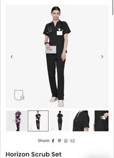 Uniforms World Horizon Scrub Set Black