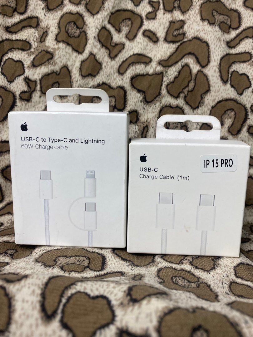 Usb-c to type c and lightning cable (Category: Chargers & Cables) located in Manila. Submitted by dimple162 (Listing ID 1370915871, Image 1). Description: .