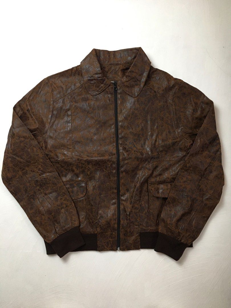 Vintage WWII Style Bomber Pilot Jacket Distressed Leather (Category: Coats, Jackets and Outerwear) located in Manila. Submitted by findph09 (Listing ID 1370971643, Image 1). Description: Vintage WWII Style Bomber Pilot Jacket Distressed Leather •Tagged M •Shoulder 18.5 •pit to pit 21.2 •Sleeve 25.5 •Length 24.3 •Like new construction .