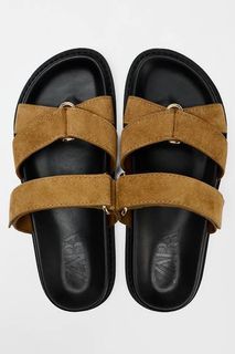 ZARA Brown Suede Sandals