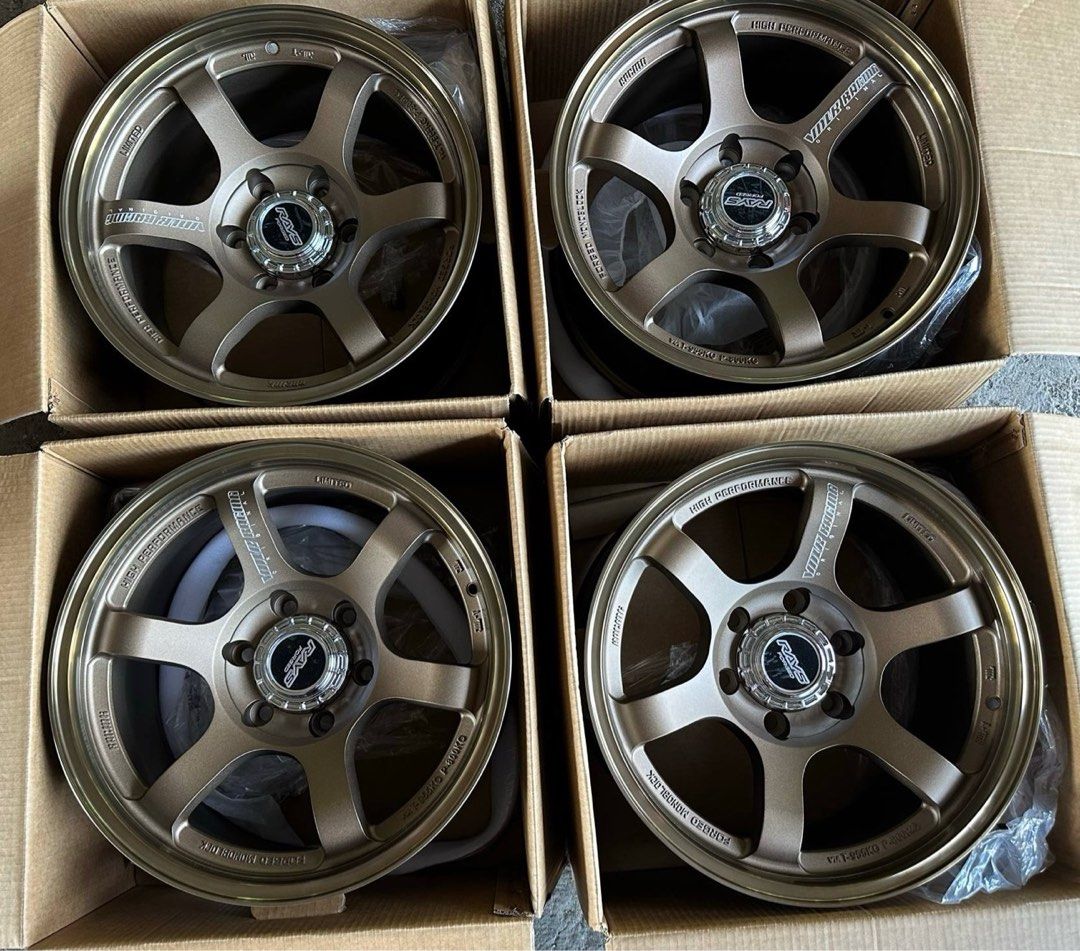 4pcs 17” TE37 Design Bronze code STW685 Mags 6Holes pcd 139 Bnew (Category: Mags and Tires) located in Quezon City. Submitted by mindanaotyrehaus (Listing ID 1370940409, Image 2). Description: 4pcs 17” TE37 Rays Design code ST685 Bronze mags Brandnew 6 Holes pcd 139 x9 width /offset 0 sold as set 4Pcs for 28,000 pesos mags only *price may change without prior notice *txt or call us to check availability * fix price * Cash transaction/ GCash/ Paym