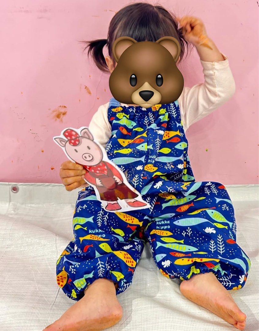 由 joannshu (刊登 ID 1371067020，圖片 2) 提交，位於 台中市 (Taichung) 的 日本 kukka hippo 兒童防髒防水畫畫衣 (類別：嬰兒及兒童流行時尚)，說明：90公分可穿，男女皆可穿 蝦X買650-699元。