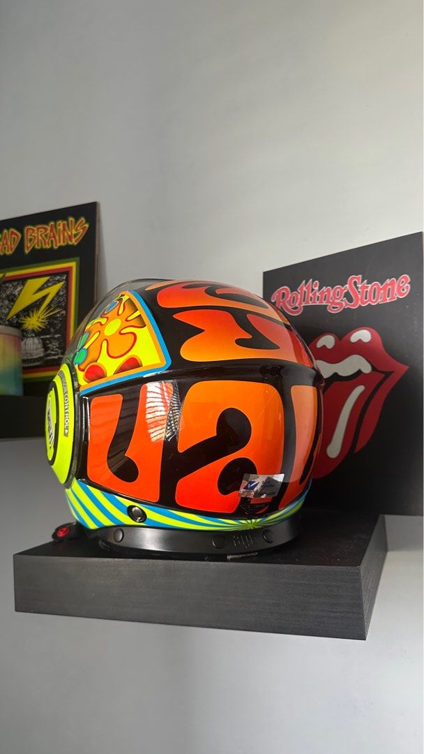 airflite helmet with red bike Icon Ultraflite Misanthrope Helmet