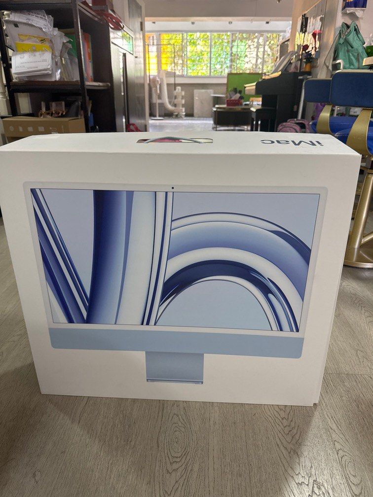 Apple iMac 24” m3/8g/256 with 4 port usb c. (Category: Laptops & Notebooks) located in Singapore. Submitted by jeve.teo (Listing ID 1371021582, Image 1). Description: Selling a complete set imac 24” m3/8g/256ssd with mouse and keyboard. .