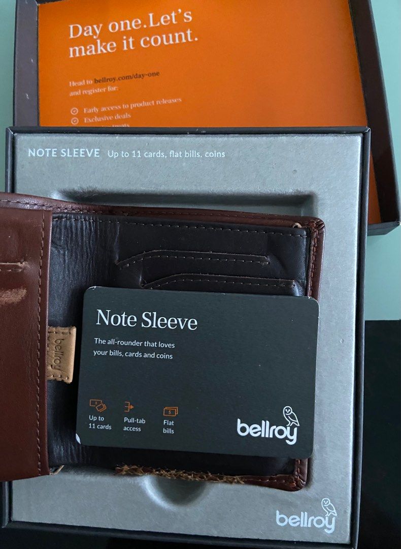 BellRoy, note sleeve (Category: Wallets & Card Holders) located in Singapore. Submitted by .him. (Listing ID 1371010513, Image 3). Description: Used used. Bottom tier was tipped and repaired. Back tiwr was stained by heavy rains. Aside if that this is an excellent piece to have before thinking of investing one. original wallet with imprint A28. Purchased OCT.2024. Selling as used. .