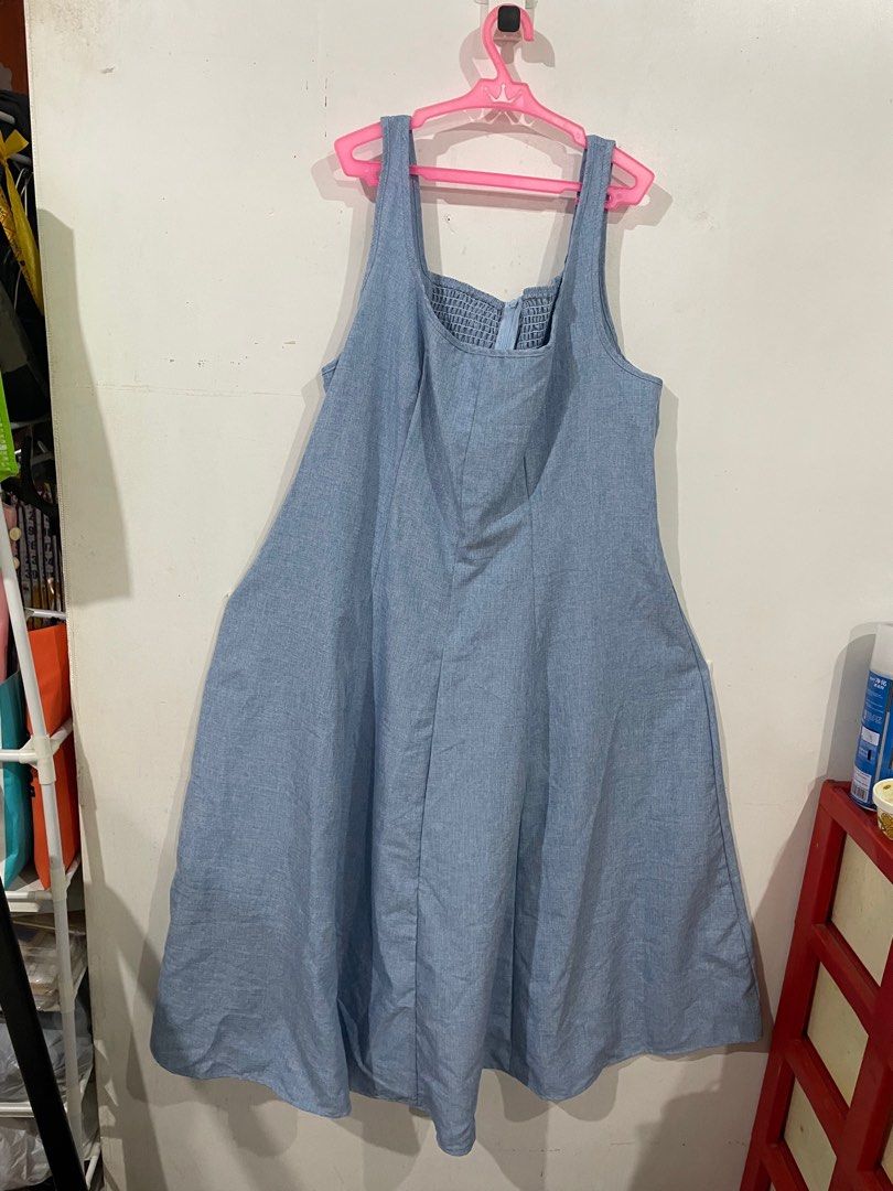 Blue Dress Denim Effect Style Bodycon Mid-Length (Category: Dresses) located in Taguig. Submitted by selika (Listing ID 1371079513, Image 1). Description: Plus Size Dress 2XL Blue Dress Denim Effect Style Bodycon Mid-Length Rfs: declutter.