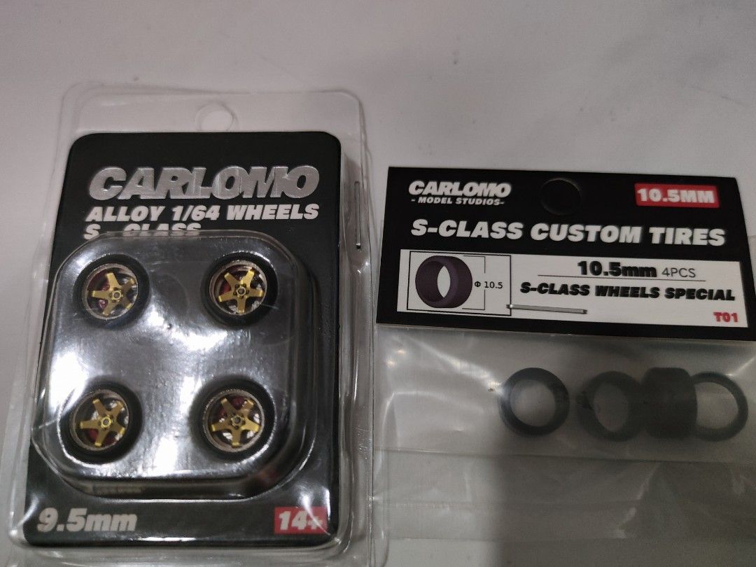 Carlomo 1/64 Escala N-Class Llantas De Aleación Neumáticos De Goma Con - Foto 3