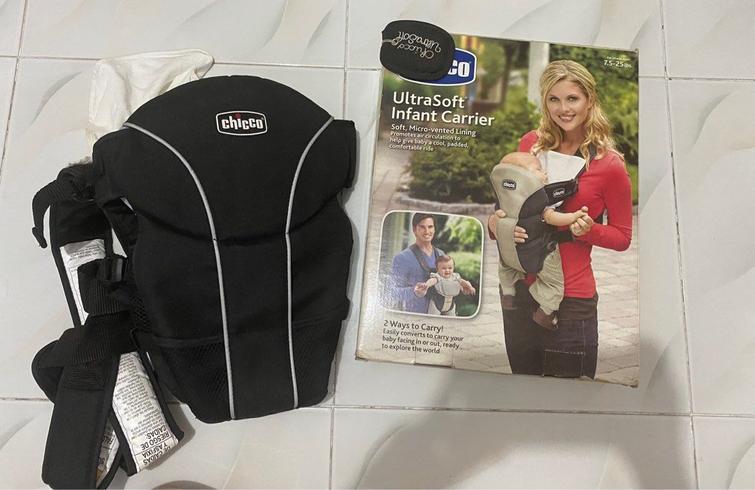 Chico Ultrasoft Infant Carrier (Category: Carriers & Slings) located in Quezon City. Submitted by ziaianana (Listing ID 1371123167, Image 1). Description: Can still negotiate on price! Details: bought in 2018 has a removable bib Has yellow stains but can be washed para matanggal Dm me for more details!.