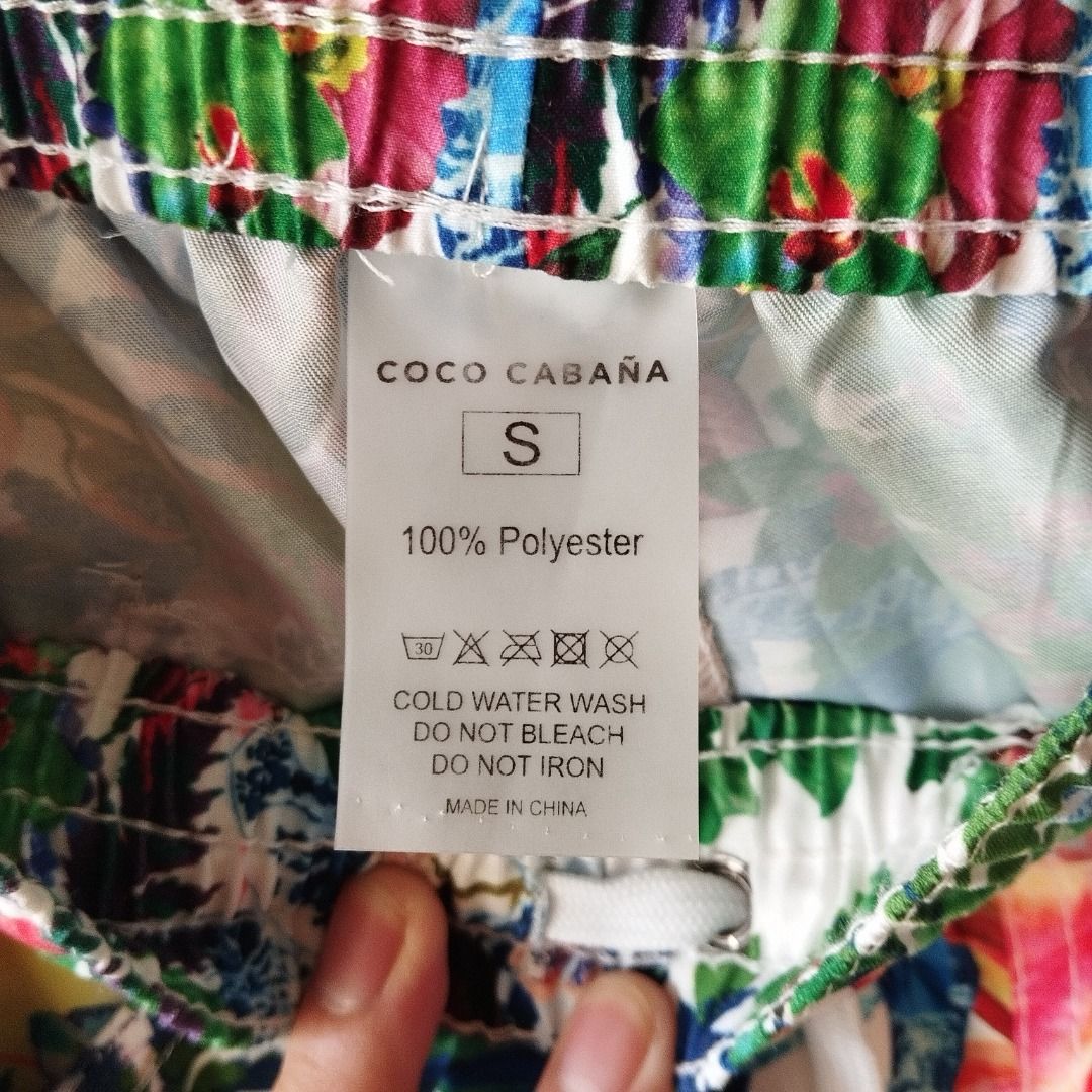 COCO CABANA Women's Patterned Swim Shorts (Category: Shorts) located in Makati City. Submitted by uncle_void (Listing ID 1370995567, Image 3). Description: Very Good Condition Used Once Waist - 26 to 30 (Stretchable) Length - 13.