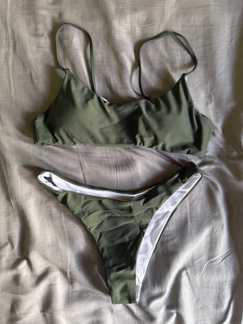Dark Green Bikini (Category: Bikinis & Swimsuits) located in Quezon City. Submitted by pamnly (Listing ID 1371108876, Image 1). Description: Brandnew Dark Green Bikini 2-piece Never worn Fits xs to small.