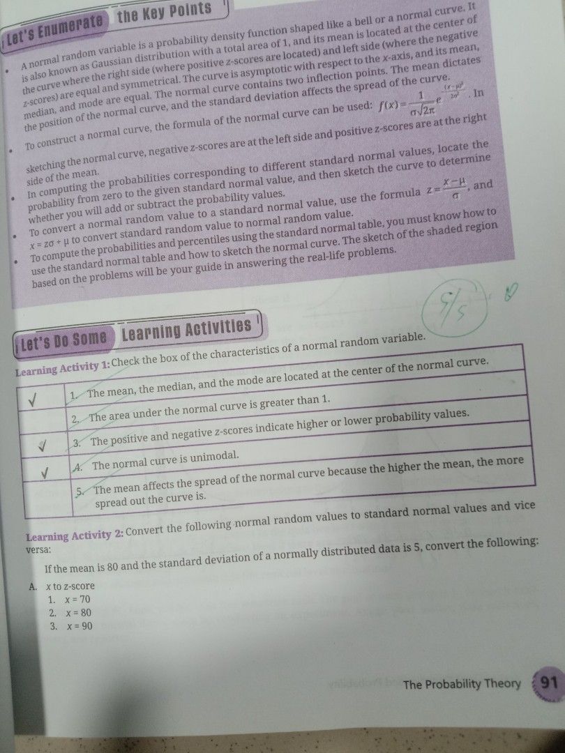 DIWA STATISTICS AND PROBABILITY (SHS BOOK) (Category: Textbooks) located in Cavite. Submitted by rm_sells_ (Listing ID 1371061522, Image 3). Description: ✨ PLEASE READ✨ ✿ Get for only P200! (❗LAST PRICE❗) ✿ Copyright 2023 ✿ All the answered pages are in the photos above (written and checked in ballpen and/or pencil) ✿ Has Creases, Dents and other physical flaws ✿ Please Manage Your Expectations REMINDERS: Pt. 1 📝PM for more pictures/info (for su