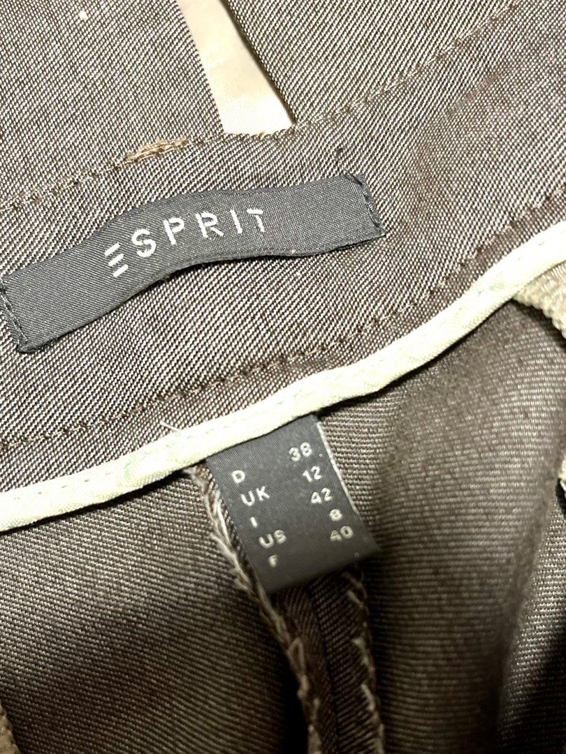 Esprit Suit (Blazer and Trousers) (Category: Sets or Coordinates) located in Manila. Submitted by lev92139 (Listing ID 1371067782, Image 2). Description: Authentic Esprit suit bought in Australia. Size 8 US / 12 UK / 38 D / I 42 Bought for AUS $ 150 (over Pesos 5,000) Blazer has lining and rarely used. Trousers used less than 5x. RFS: gained weight and does not fit anymore.