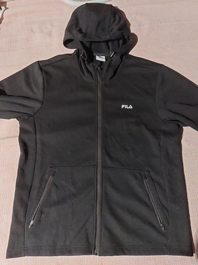 Fila Hoodie (Category: Coats, Jackets and Outerwear) located in Polomolok. Submitted by JoshFinds (Listing ID 1371078468, Image 2). Description: FILA Zip up Hoodie Jacket (Black) 600+SF Excellent Condition! Dimes: L=26.5in W=22.5in MOP:Paymaya MOD:J&T/LBC.