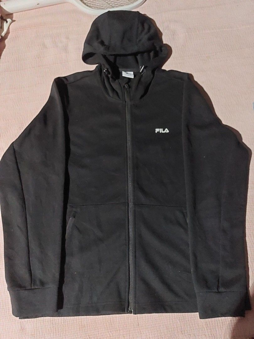 Fila Hoodie (Category: Coats, Jackets and Outerwear) located in Polomolok. Submitted by JoshFinds (Listing ID 1371078468, Image 1). Description: FILA Zip up Hoodie Jacket (Black) 600+SF Excellent Condition! Dimes: L=26.5in W=22.5in MOP:Paymaya MOD:J&T/LBC.