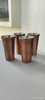 Hammered Copper Tumblers Set