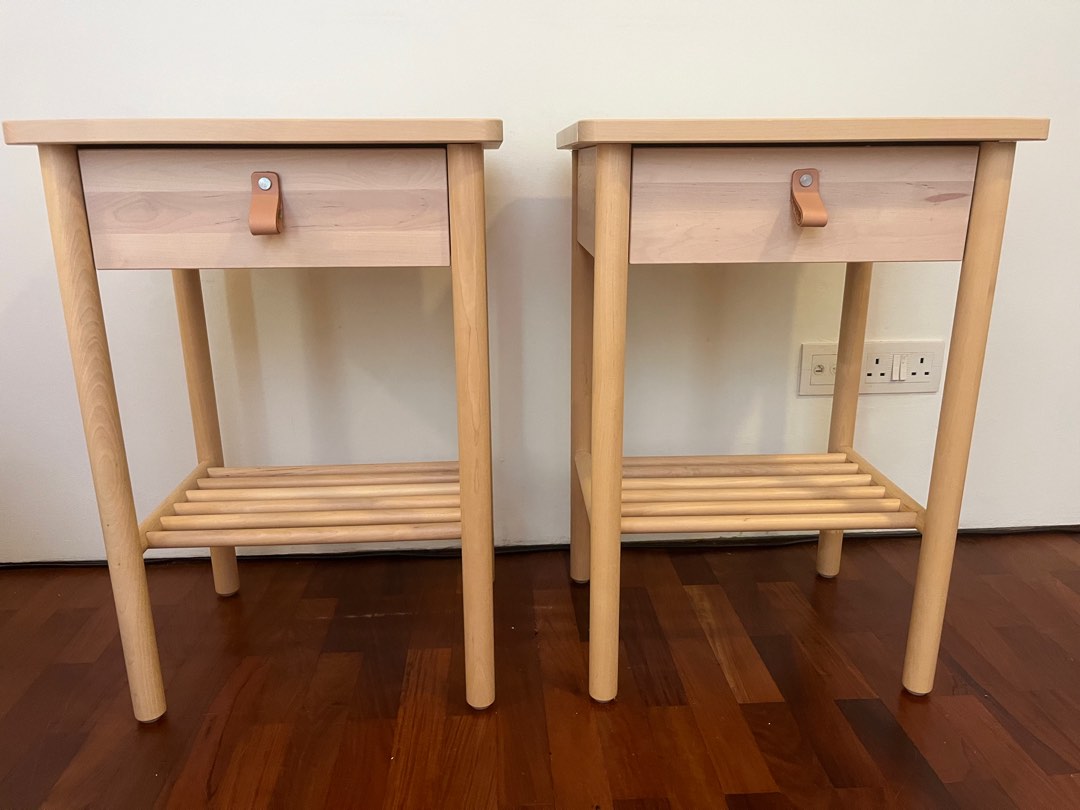 IKEA Bedside Table x 2, Furniture & Home Living, Furniture, Tables ...