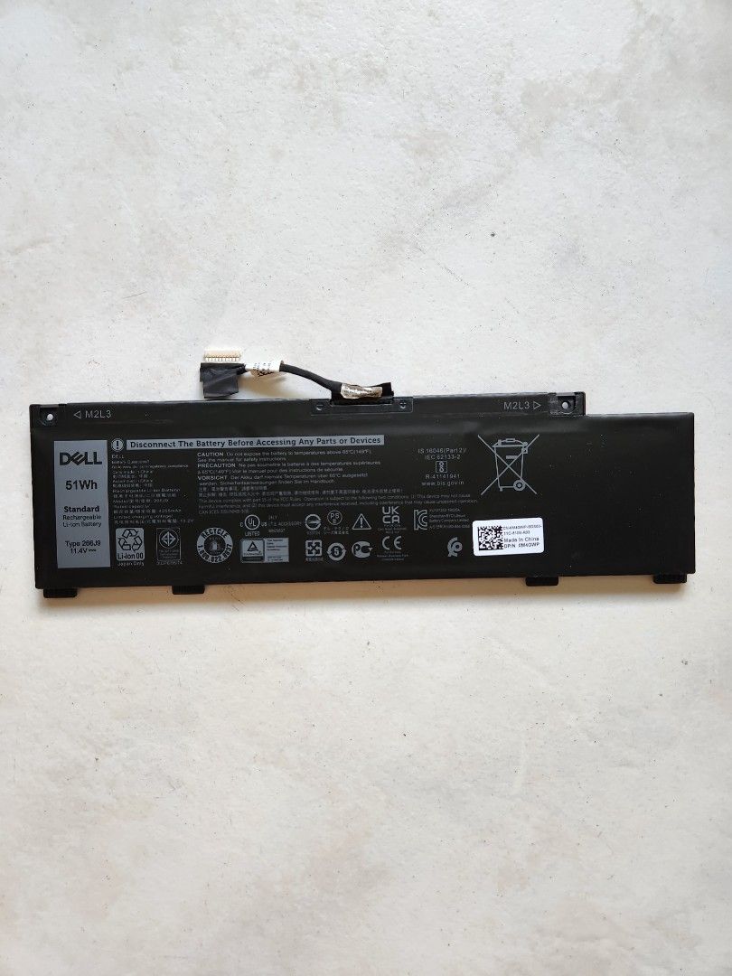 Laptop battery (Category: Laptops & Notebooks) located in Singapore. Submitted by mywhitepuppy (Listing ID 1371027719, Image 2). Description: Used Dell G3 laptop battery for sale. Didn't notice the battery strength left before laptop died. Definitely can be recharged..