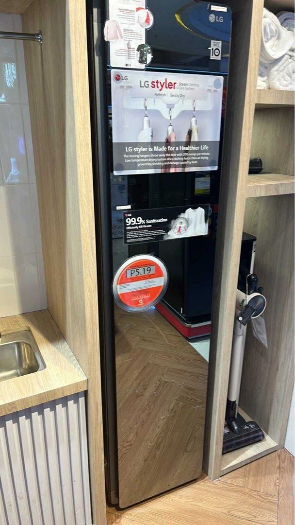 LG STYLER S3MFC (Category: Other Home Appliances) located in Quezon City. Submitted by maryann.dimalanta (Listing ID 1371129829, Image 1). Description: LG STYLER S3MFC * Sanitizes up to 99.9% * Pants Press / Moving Hanger * Refresh * Dehumidifying Function / Gentle Dry * TrueSteam * Smart ThinQ * Inverter Heat Pump Compressor * TrueSteam + Moving Hanger LG STYLER S3MFC-65,400 Brand new and sealed with warranty and receipt 7 days outright replacem