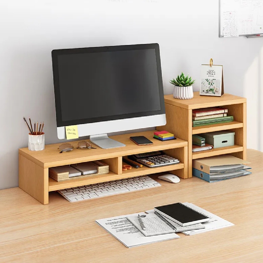 Monitor Riser Stand | Desktop Shelf Organizer | Laptop Table Shelf ...