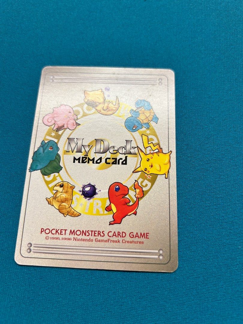 Pokemon My Deck Memo Card Pikachu Squirtle Charmander Bulbasaur