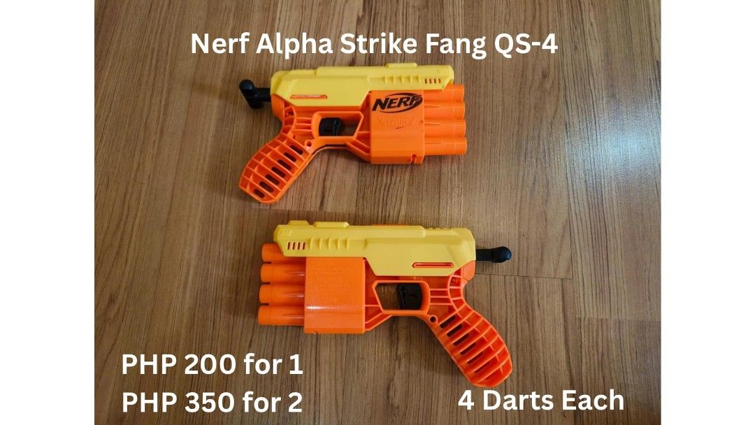 Pre-loved Nerf guns (Category: Action & Battle Toys) located in Quezon City. Submitted by binctan (Listing ID 1371026653, Image 2). Description: Pre-loved Nerf guns 1st batch.