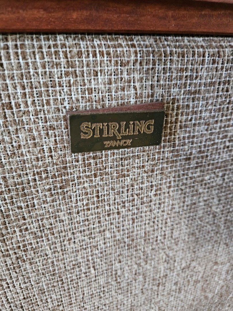 Retro Tannoy Stirling Speaker (Category: Soundbars, Speakers & Amplifiers) located in Singapore. Submitted by dale0827 (Listing ID 1371070782, Image 2). Description: Tannoy Stirling speaker, 1 pair. In a very Retro wooden casing. each c/w a wooden base stand. size w/o stand : 49cm L x 3qcm W x 71cm H stand Height : 25cm Some damage on one speaker top part as shown on pictures n also the wood stand.. can be ignored the stand if not using. others c