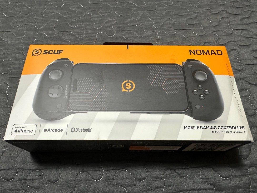 SCUF NOMAD Mobile Gaming Controller (Category: Controllers) located in Mandaluyong City. Submitted by jim.dc (Listing ID 1371104071, Image 1). Description: For iPhone IOS 16 and higher Bluetooth 5.0 USB-C.