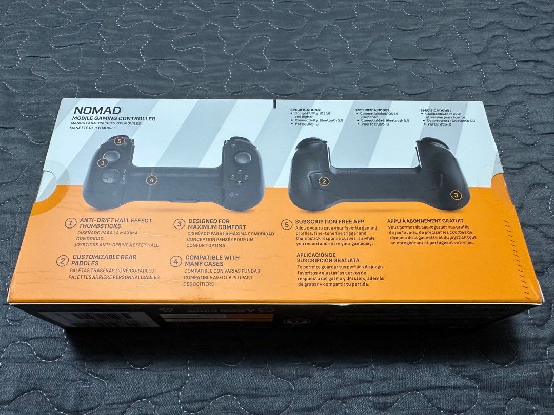 SCUF NOMAD Mobile Gaming Controller (Category: Controllers) located in Mandaluyong City. Submitted by jim.dc (Listing ID 1371104071, Image 2). Description: For iPhone IOS 16 and higher Bluetooth 5.0 USB-C.