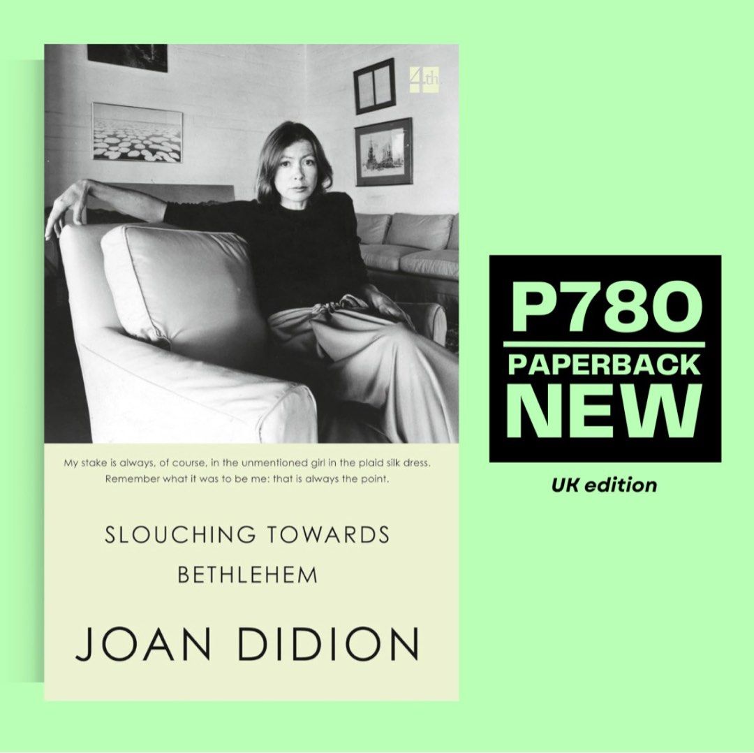 Slouching Towards Bethlehem by Joan Didion (Category: Storybooks) located in Las Pinas. Submitted by bookendsbeginnings (Listing ID 1371121908, Image 1). Description: Please refrain from asking if our books are original—we only sell AUTHENTIC copies, NO REPRINT. Check us out on INSTAGRAM @bookendsbeginnings 📸.