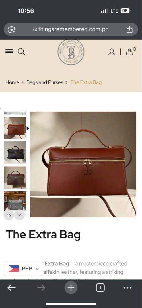 ThingsRemebered Extra Bag in Brick (Category: Cross-body Bags) located in Makati City. Submitted by shopmycloset106 (Listing ID 1370997001, Image 2). Description: Selling my Things Remembered Extra Bag in Brick Wore for 2 weeks only then hid it away in my cabinet Bought earlier this year Made with genuine leather Zero to minimal signs of use RFS: Not my color.