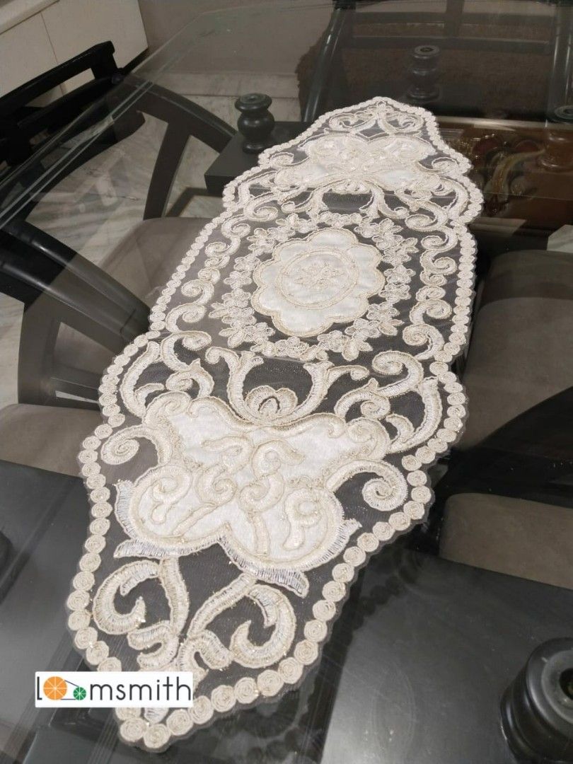 Tissue Embroidery Center Dining table Runner🤩