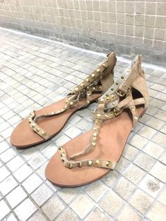 (原價$1,900) 90%新 ASH casual leather sandals shoes 39號 悠閒 全真皮鞋 加 金屬和釘 女裝 涼鞋63016070677377110