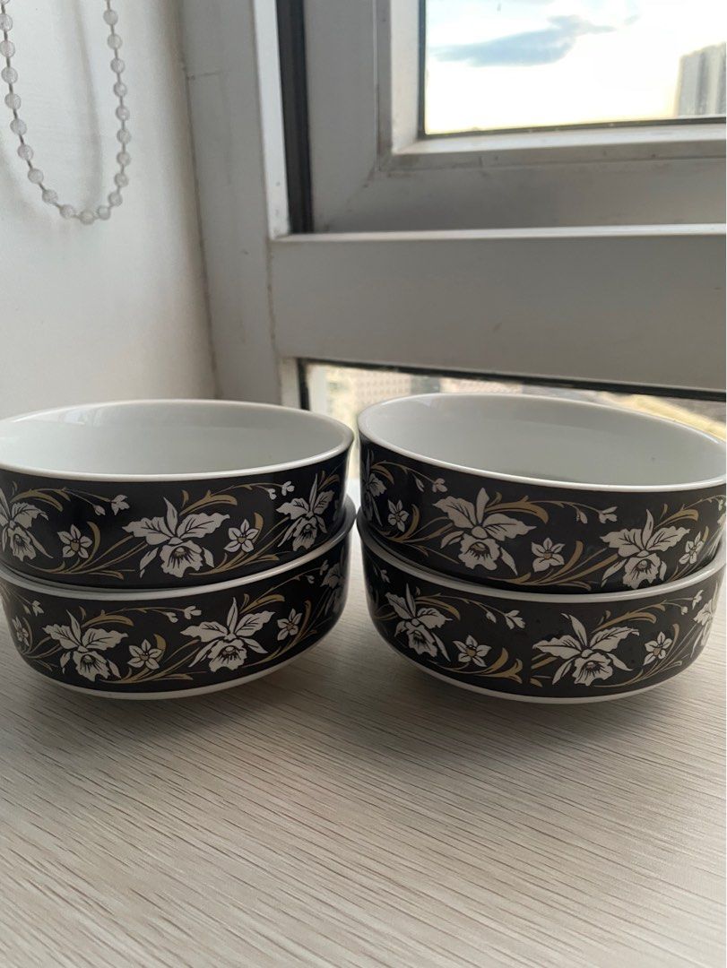 4-pc Sango Mighty Brown Flower Pattern Bowl (Category: Dinnerware & Cutlery) located in Quezon City. Submitted by shopgood_mnl (Listing ID 1371221465, Image 3). Description: .