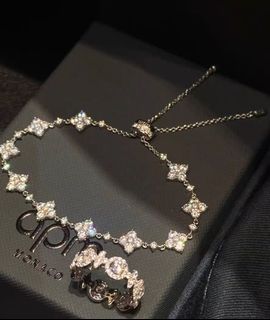 APM Clover Bracelet + Snow White Star Hexagram Ring Butterfly63015656603010110