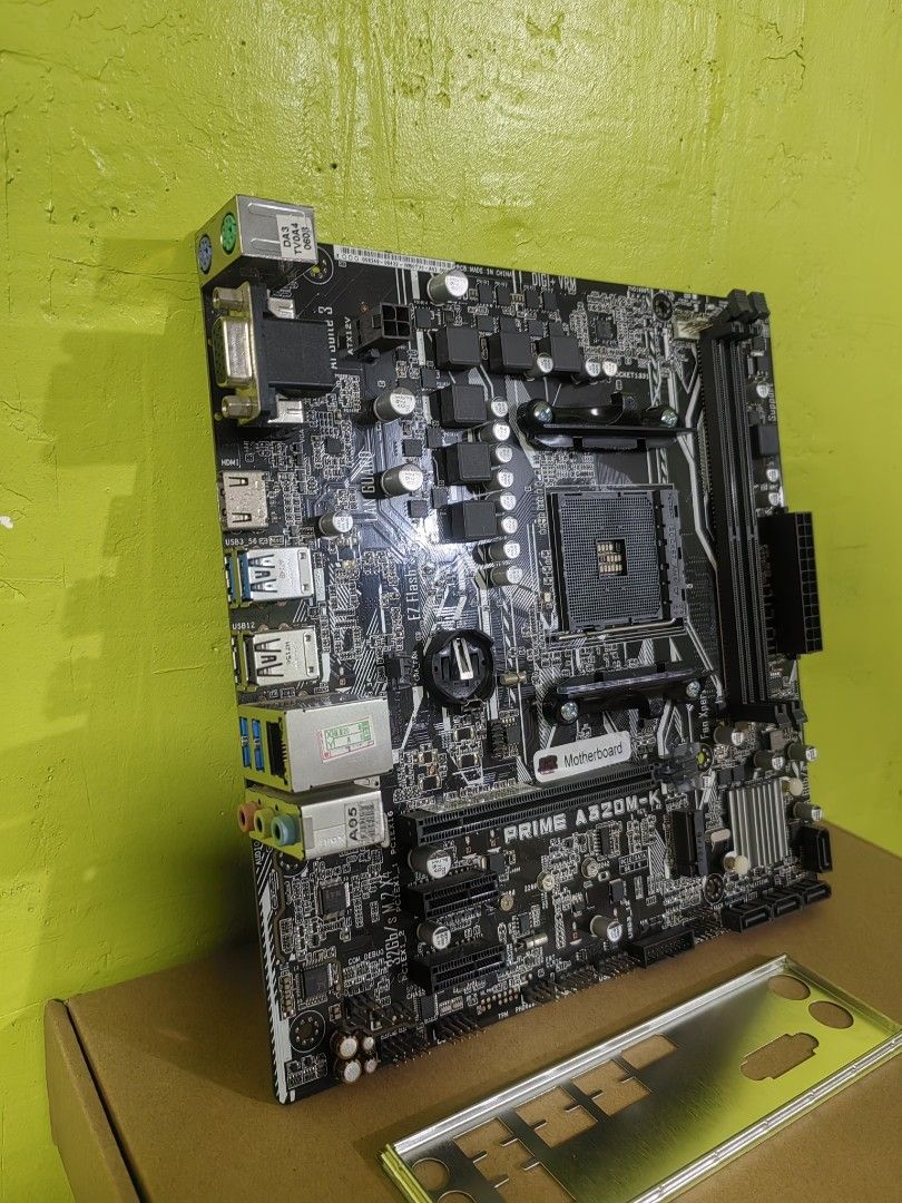 Asus Prime A320M-K Used (Category: Computer Parts) located in Taguig. Submitted by j.pc_2022 (Listing ID 1371218074, Image 2). Description: Asus Prime A320M-K Used No issue MESSAGE NLNG KAU SA FB PAGE J PC COMPUTER SERVICES.