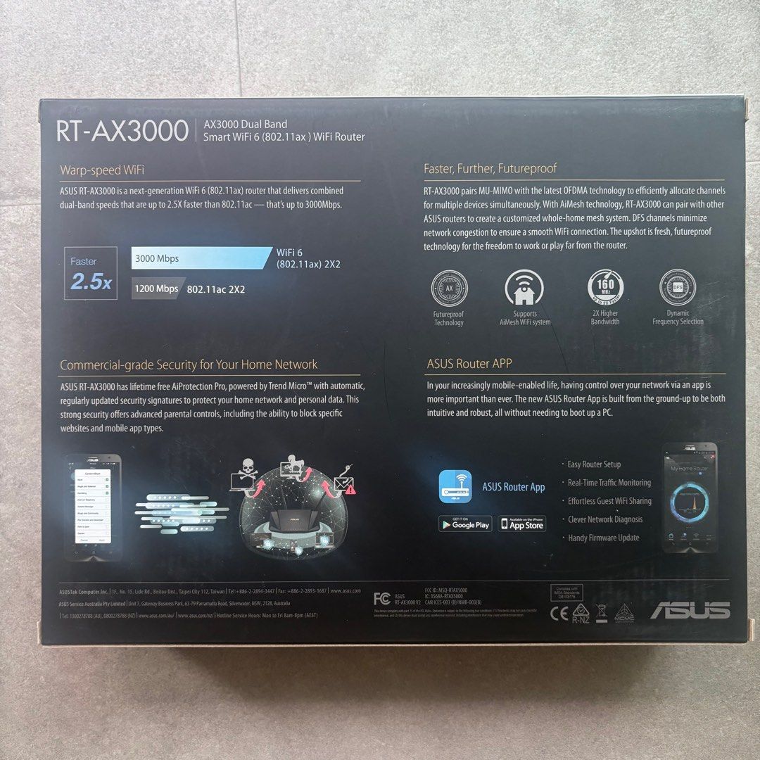 ASUS RT-AX3000 WiFi 6 Router, Computers & Tech, Parts & Accessories ...
