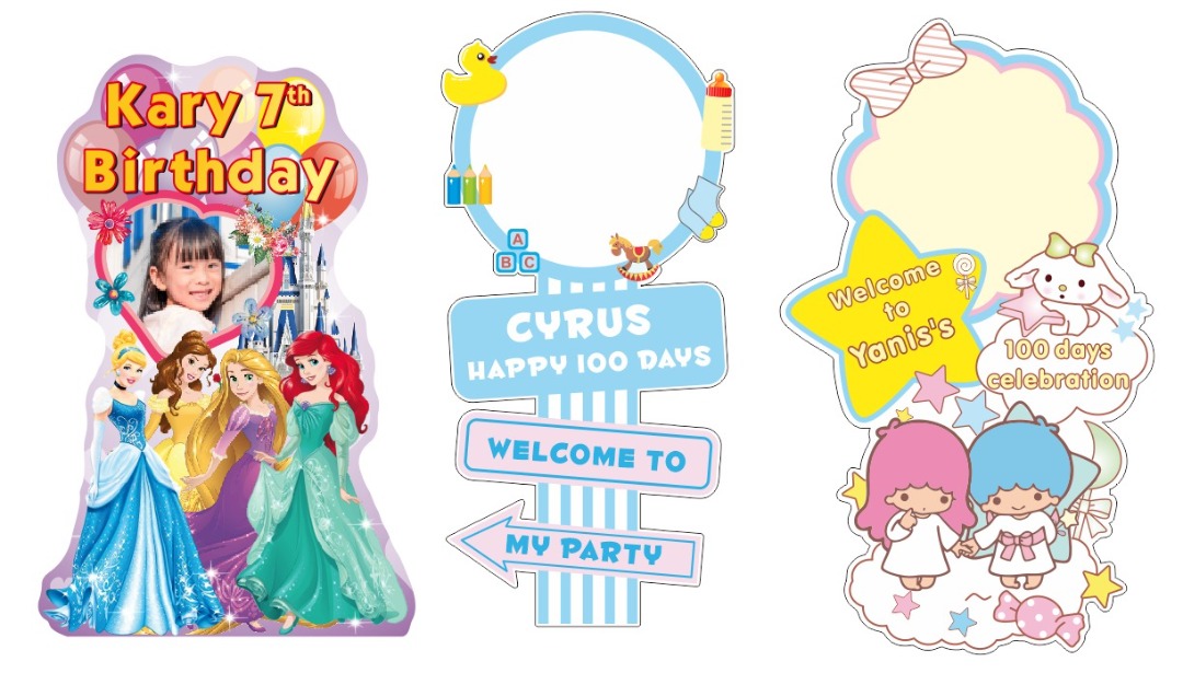 BB 百日宴/生日橫額 Birthday Banner /Foam Board/簽名布/卡片及宣傳單張制作62859980913025114