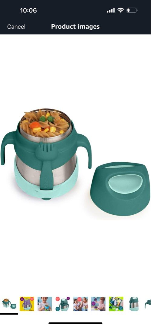 b.box® Insulated Food Jar Emerald Forest (Category: Weaning & Toddler Feeding) located in Quezon City. Submitted by skbmom (Listing ID 1371319987, Image 3). Description: The B. Box Insulated Food Jar Emerald Forest keeps food at the perfect temperature all day, whether kids prefer warm pasta for lunch or cold refreshing fruit and yoghurt. It also is great for kinder and school with a 335ml capacity. It comes with spork utensil that tucks away int