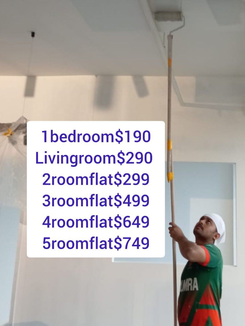 Cheapest painting service, all types of HDB/BTO/Resale /Rental /Condo/office  /commercial areas painting.628630758338571129