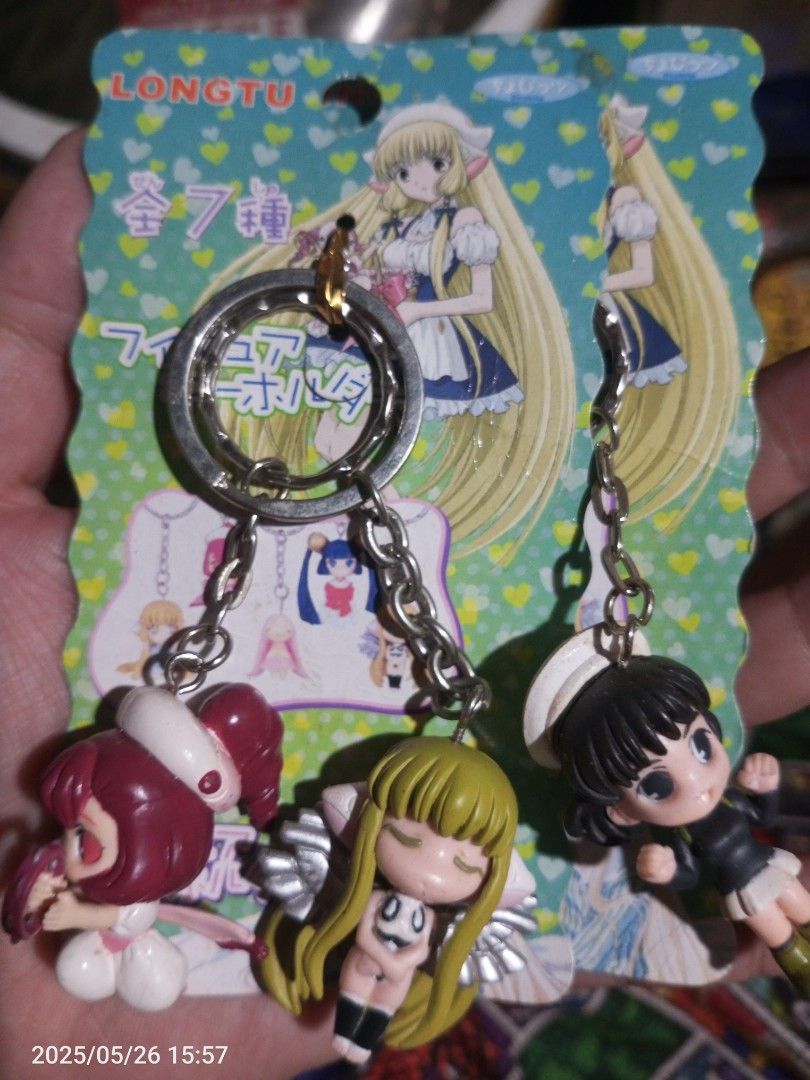 chobits keychain set (Category: Character Goods) located in San Jose del Monte. Submitted by toys.merch.electronic (Listing ID 1371246690, Image 1). Description: mop gcash mod flash/jnt loc sjdm bulacan.