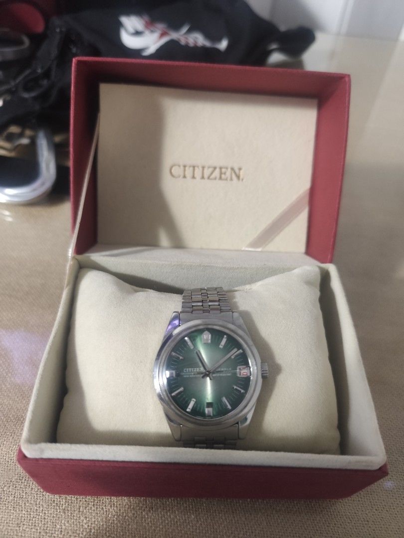 Citizen (new master) vintage (Category: Luxury Watches) located in Navotas City. Submitted by mistej (Listing ID 1371324523, Image 1). Description: citizen new master vintage watch green dial.